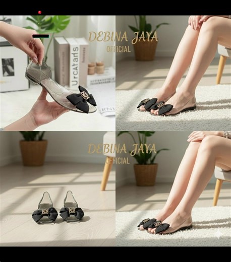CEK TOKO SHOPE KAMI DEBINA JAYA OFFICIAL – Sandal Jelly kaca Flat Shoes Merk Bekro Video
