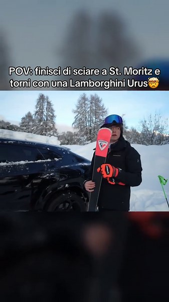 POV: finisci di sciare a St. Moritz e torni con una Lamborghini Urus🤯🔥 #tommimarangoni #viral #perte #motivation #rich