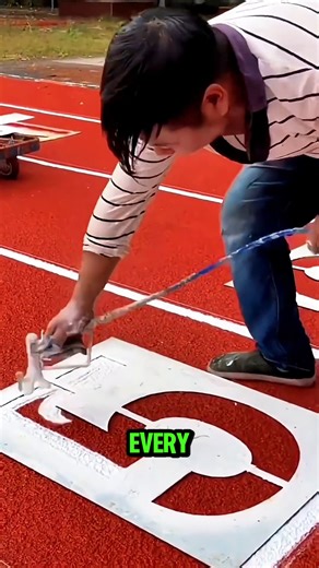 How workers paint lane numbers | Man Made TV