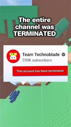 Youtube TERMINATED Technoblade's NEW channel 💔
