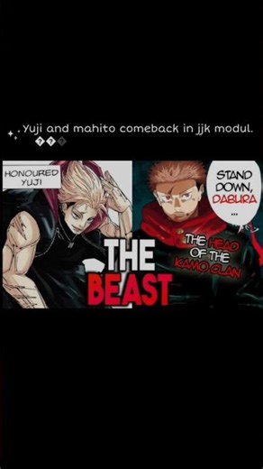 Yuji and mahito comeback in jjk module💀❤️‍🩹🥶#jjk #yuji#jjk module New spoiler 7#anime