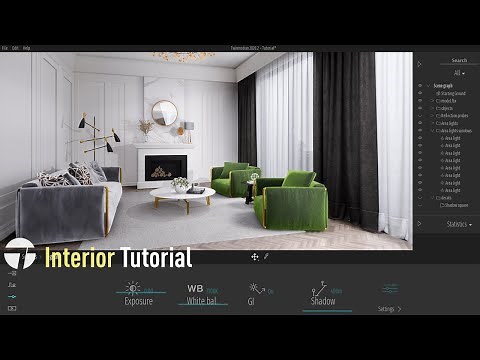 Twinmotion 2020 - Interior lighting tutorial [Area light, Shadow decals & Reflection probes]