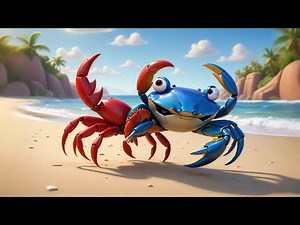Three Colorful Crabs Snap and Spin | Fun Crab Song for Kids | Energetic Nursery Rhyme for Toddlers