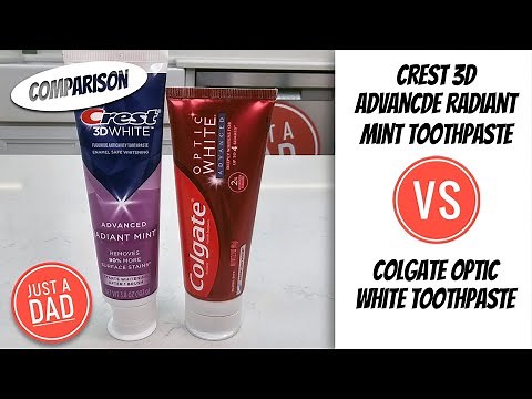 Crest 3D White vs Colgate Optic White Toothpaste Comparison