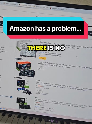 Amazon has a fake GPU problem... Watch out! Use GPU Sniper instead, it's a free-access public database of all the GPUs available on Amazon, including highly-sought-after RTX 5090s! Amazon's search doesn't handle volatility and economic change too well, so make sure to use a proper GPU price tracker. #gpu #nvidia #rtx5090 #shortage #techtok