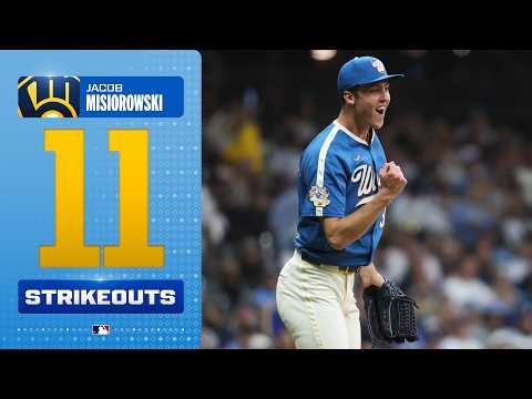 A season-high ELEVEN strikeouts for Jacob Misiorowski! 🔥 22 pitches of at least 102 MPH! 😮‍💨