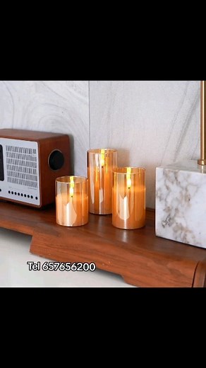 Bougie sans flamme avec télécommande 14.000 f le lot de 3 pièces | Christy belle déco