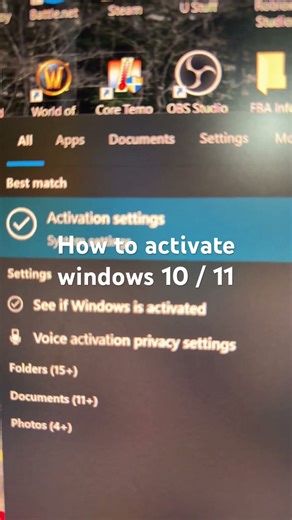 How to activate windows 10 / 11