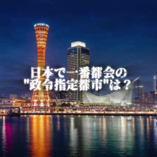 日本で一番都会の政令指定都市は？#編集下手#大阪市#地理系#点滅注意