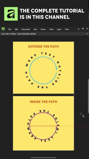 Round Text in Affinity #affinitytutorial