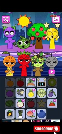 Sprunki fruits 🍊🍓🍎🥝incredibox#sprunki#shorts#fruits#incredibox