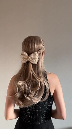 Winter Bow Hairstyle Tutorial