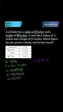 Test Prep: Find the Volume of Cylinders and Cones (8th Grade Math) | 8.G.C.9