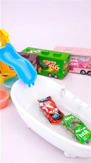 Disney Pixar Cars Chick Hicks, Tank Coat Lightning McQueen😍🫣 #asmr #toys #trending