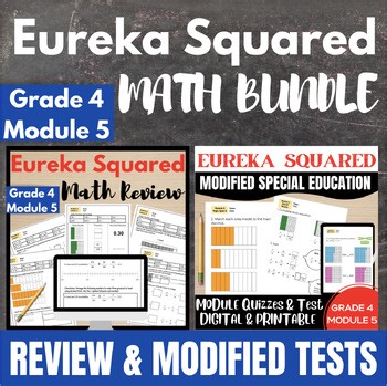 {Eureka} SQUARED Math Grade 4 Module 5 Bundle Review & Tests Back to School