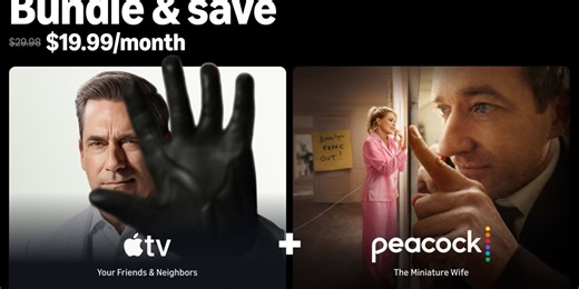 Apple TV and Peacock Premium Plus streaming bundle now available on Prime Video in the US for $19.99 per month
