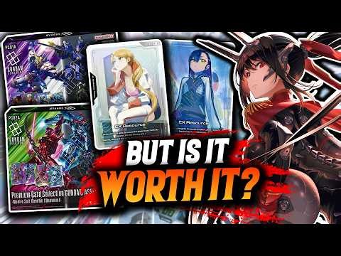 Is it WORTH IT to buy Premium Card Collection Gundam Assemble x Gundam TCG sets? Review + Mini Build