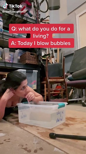 Blowing bubbles for an under water scene #reelfoleysound #asmr #fyp #tvshow #blow #bubbles #lovemyjob #everydayisagoodday #tvshow #hollywood