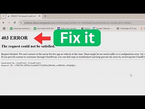 How to Fix 403 Error – The Request Could Not Be Satisfied | Step by Step Guide