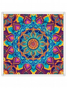 Mandala Quilt 1:12 Scale FULL SIZED Digital Download Printable - Etsy