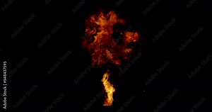 Real fire explosion, bomb explosion in 4k resolution, for creative used in visual effects. Stock Video