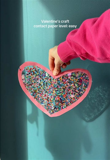 Sparkly Valentine's Day Craft with Sequins