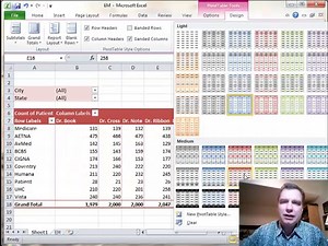 Excel Video 325 Pivot Table Style Options