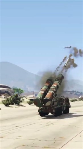 Ground S-500 Defense System Launch Blasttic Missile At Combat Bomber Jet #Gta5