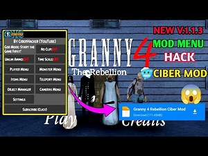 GRANNY 4 NEW V1.1.3 MOD MENU 😱 | CIBER MOD MENU HACK #granny #modmenu #hack #viralvideo