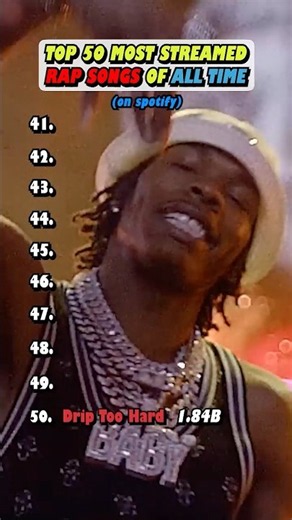 TOP 50 Most Streamed Rap Songs Of All Time