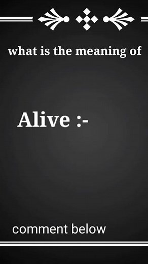 What is the meaning of alive #basicenglish #wordmeaning #learnenglish #subscribe