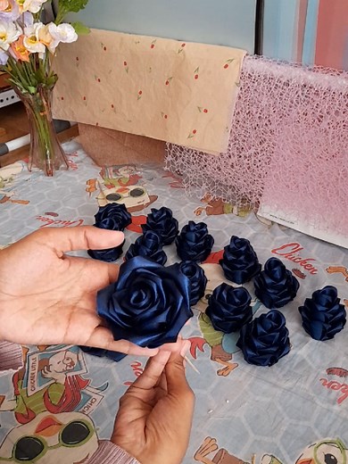 Tutorial Buket Bunga Pita Satin Langkah Demi Langkah