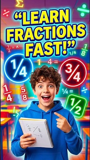 Fractions Made Easy 😱 Learn in One Minute #learnmath #mathctober