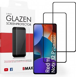 Screenprotector geschikt voor Xiaomi Redmi Note 12 Pro   - 2-pack - Gehard glas - Full... | bol