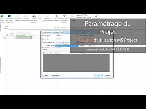 Tuto 2 paramétrage du projet sous MS Project
