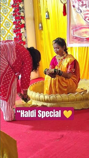 Navri Haldi Glow Up 💛 | Marathi Wedding Magic #haldi #marathiwedding