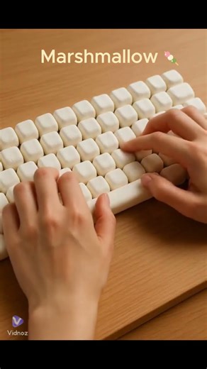 Magic Marshmallow Keyboard 🤯 🍡 #oddlysatisfying #asmr #keyboardasmr