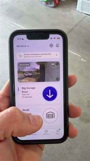 Turn any regular garage door into a smart garage door opener with the MyQ smart garage sensor #myq
