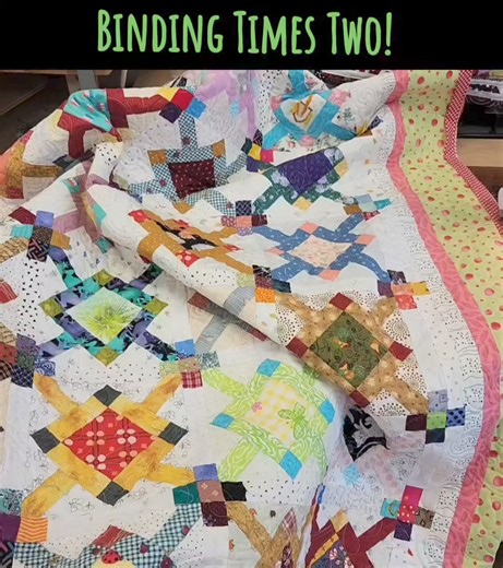 6.3K views · 235 reactions | Binding went on my DIamond Tile quilt...