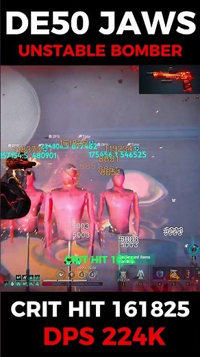 ONCE HUMAN DE50 JAWS DPS 224K CRIT HIT 161K🥶#oncehuman