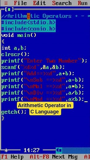 C Language Tutorial : Arithmetic Operator with Coding Example #clanguage #ctutorials #ccoding