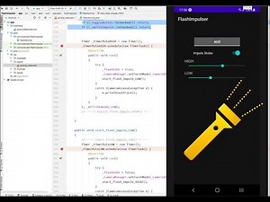 🤖 Android App: Flash Torch with Impulses Stroboscope Timers Java
