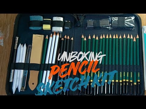 42 Pcs Professional Art Tool Kit Unboxing & Review | Sketching Set