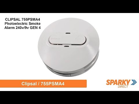 CLIPSAL 755PSMA4 | PHOTOELECTRIC SMOKE ALARM 240V/9V GEN 4