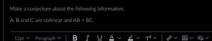 Make a conjecture about the following information:A, B, and C... | Filo