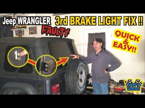 How To Fix A Non Working and Faulty Third Brake Light - Jeep Wrangler (Andy’s Garage: Episode - 245)