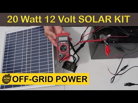SUNER POWER 20 WATT SOLAR PANEL KIT INSTALL - TEST - THOUGHTS