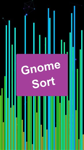Bip Bop Bip Boop Algorithmic Sorting on Instagram: "Ever seen a garden gnome arrange flower pots? 🌱💚💙 That's EXACTLY how Gnome Sort works! Compare neighbors → Swap if wrong → Step back to check → Move forward when correct 🧙‍♂️ Watch the gradient flow from green to blue with that adorable back-and-forth motion. Despite O(n²) complexity, it works great on nearly sorted data ✨ Simple, intuitive, and named after the cutest sorting metaphor ever! Shows how thinking about algorithms through real-w