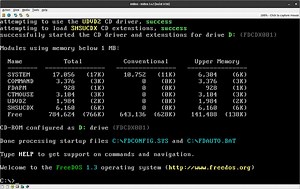 Installing FreeDOS 1.3 in 86Box