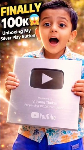 FINALLY 100K 😱 Silver Play Button Unboxing 🔥 #shorts #shortsfeed #ytshorts